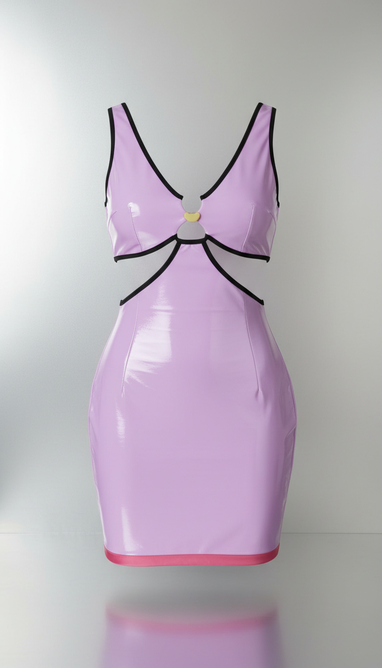 Lilac Cut-Out Bodycon Mini Dress