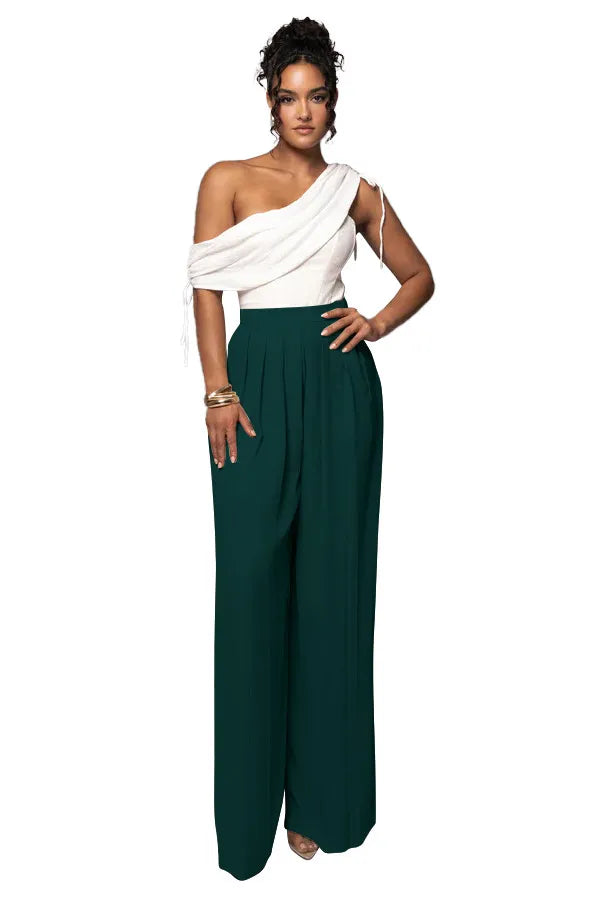 Solid Color High Waist Wide Leg Long Pant