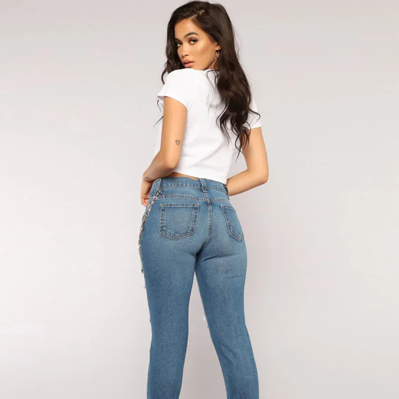 UP TO NO GOOD EMBELLISHED TEE - WHITE