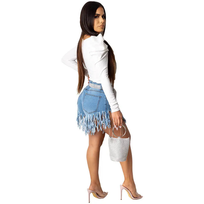 Solid Color Lantern Sleeve Top