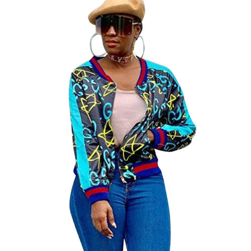 Casual Ribbon Print Cardigan Jacket