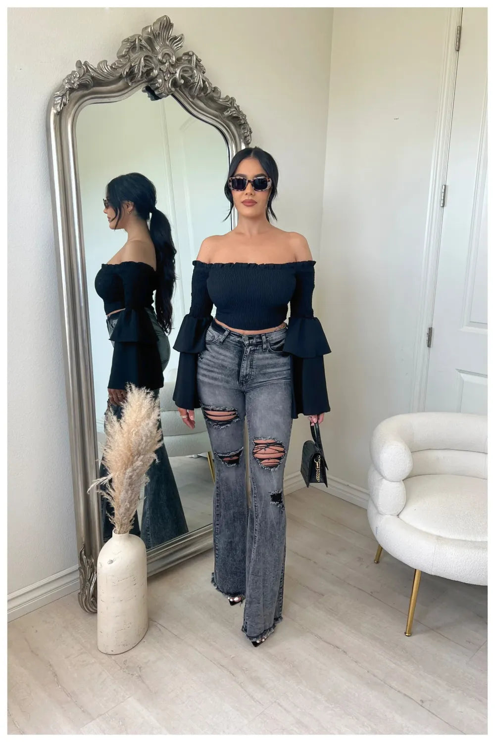 Sexy Fashion Off Shoulder Crop Top