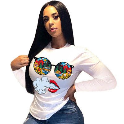 Casual Short Sleeve Cartoon Printed T-shirt Top