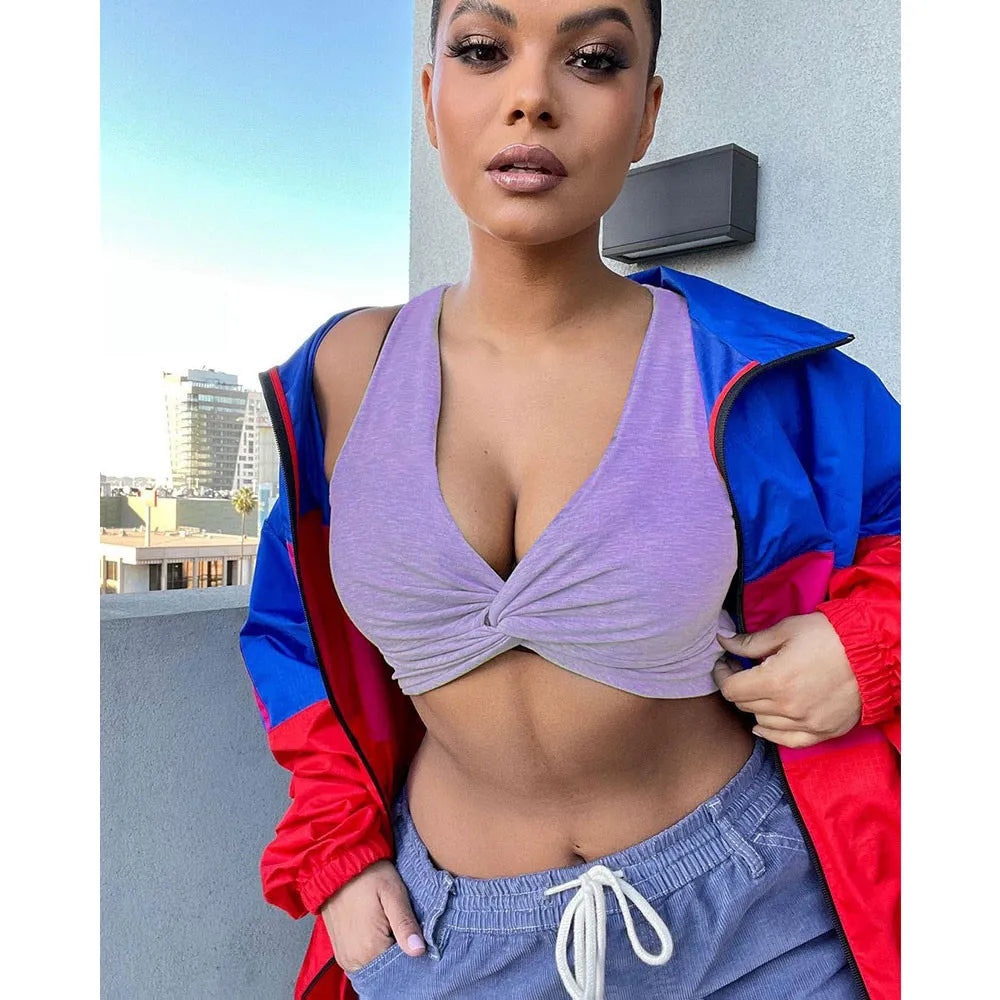 Sexy Casual Solid Vests V Neck Tops