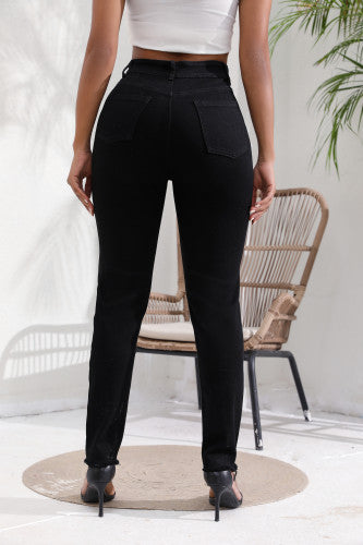 Skinny Ripped Trousers Sexy High Waist Jeans for Women
