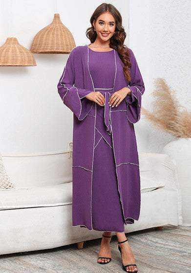 Women Long Sleeve Dress Three-Piece