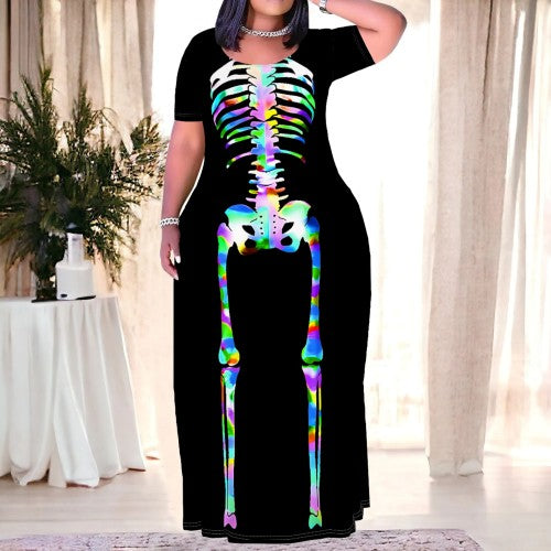 Casual Print Easter Halloween Maxi Dresses