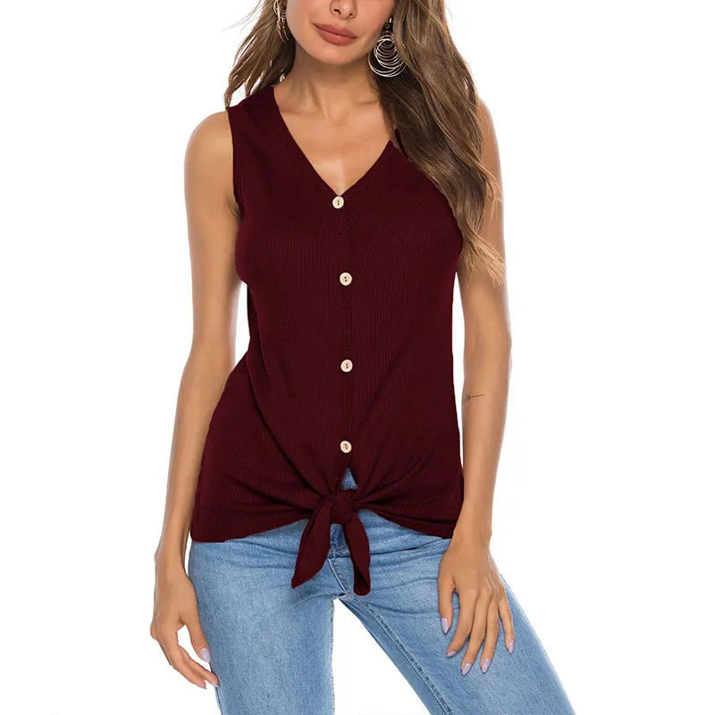 Casual Printed Top with Button