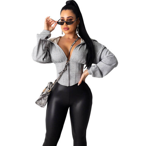 Casual Irregular Hooded Jacket