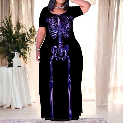 Casual Print Easter Halloween Maxi Dresses