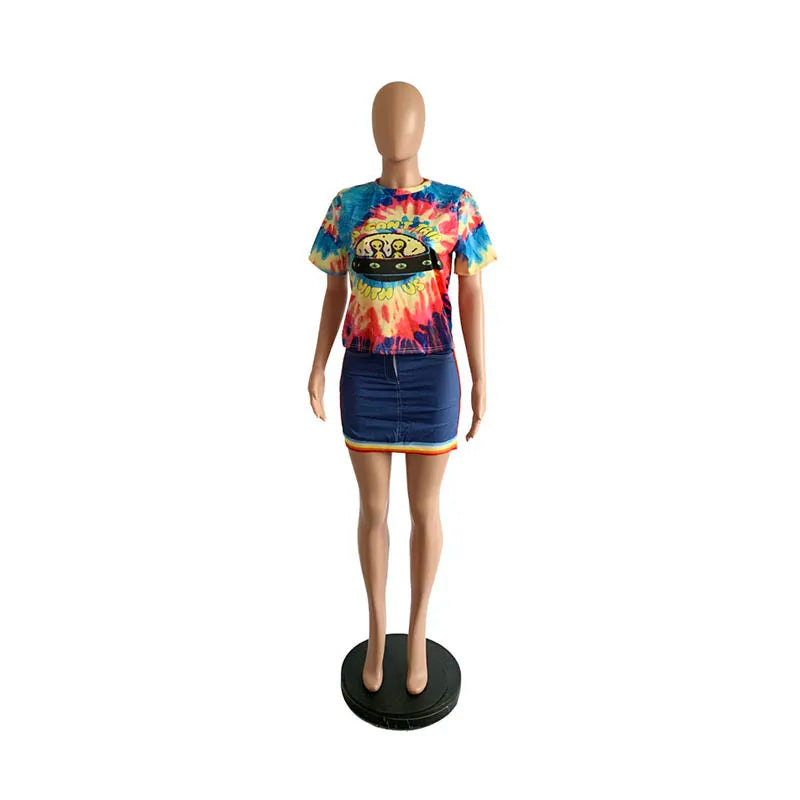 Casual Print Pattern T-shirt