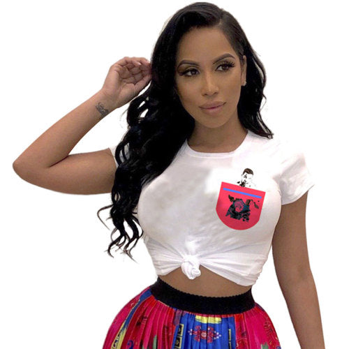 Casual Short Sleeve Printed T-shirt