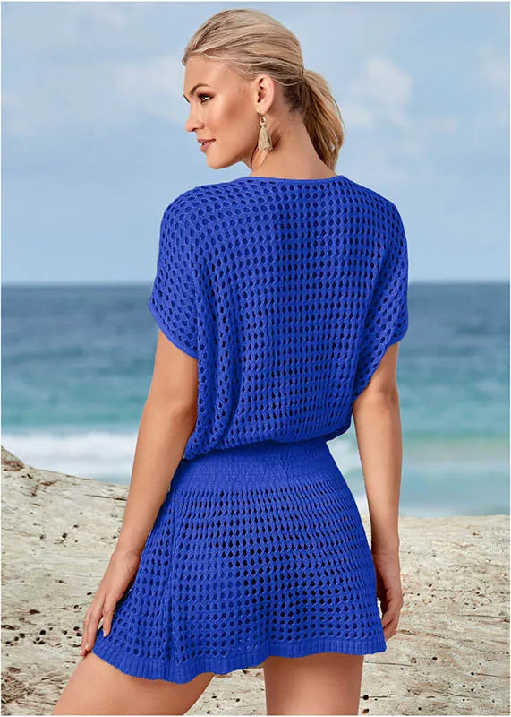 Mesh Knit Beach Blouse