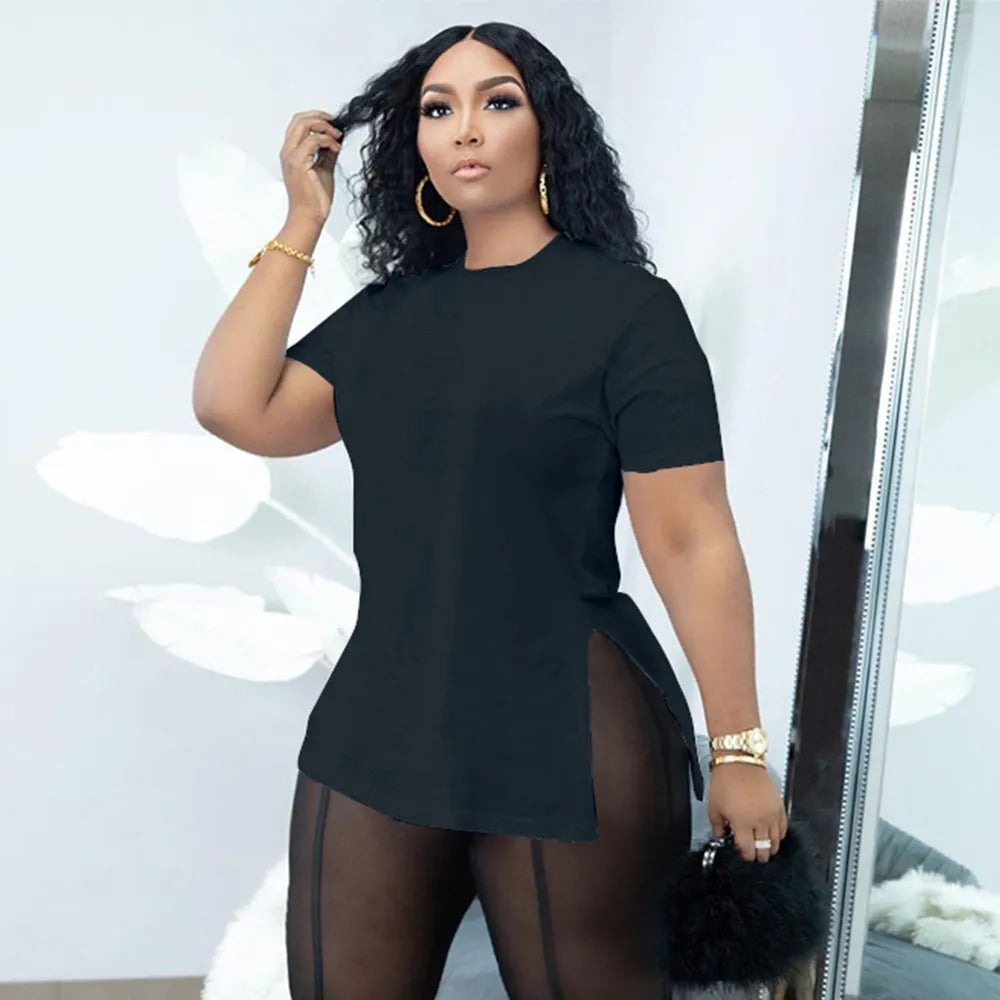 Summer Women's Short Sleeve Plus Size T-Shirt