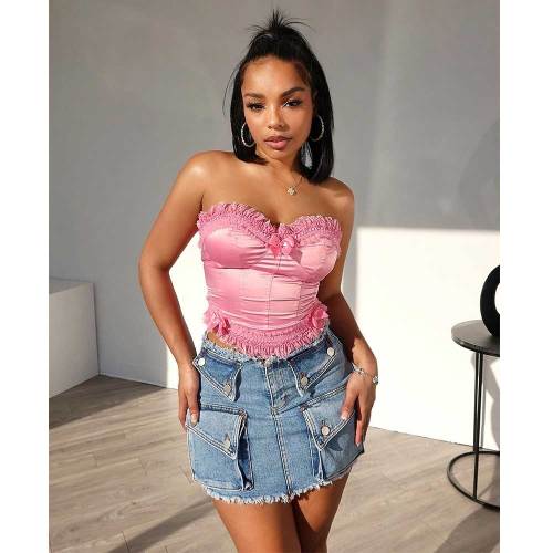 Casual Sexy Slim Fit Stretch Denim Bodycon Skirts