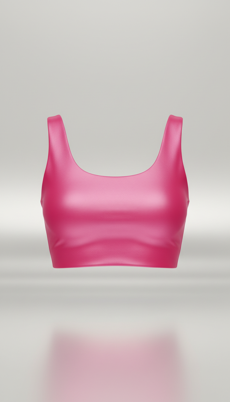 Pink Stretch Cropped Top