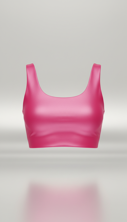 Pink Stretch Cropped Top