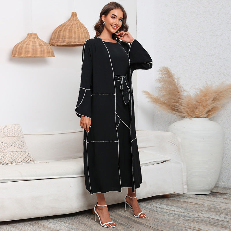 Women Long Sleeve Dress Three-Piece