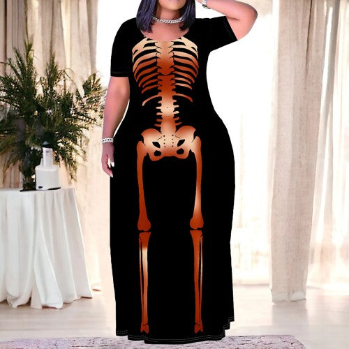 Casual Print Easter Halloween Maxi Dresses
