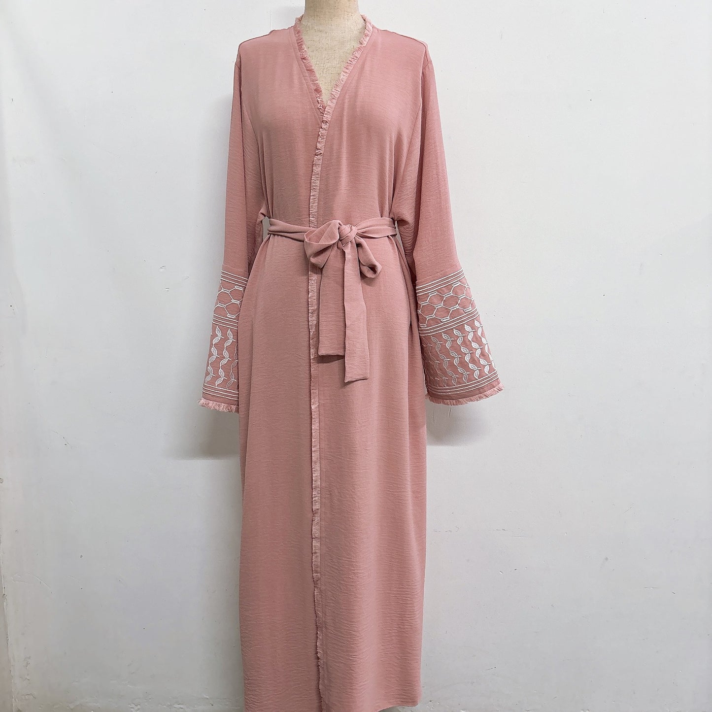 Women Embroidered Tassel Dress Without Headscarf