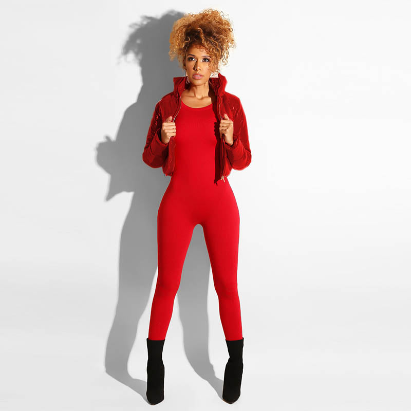 Solid Color Thick Cotton Coat
