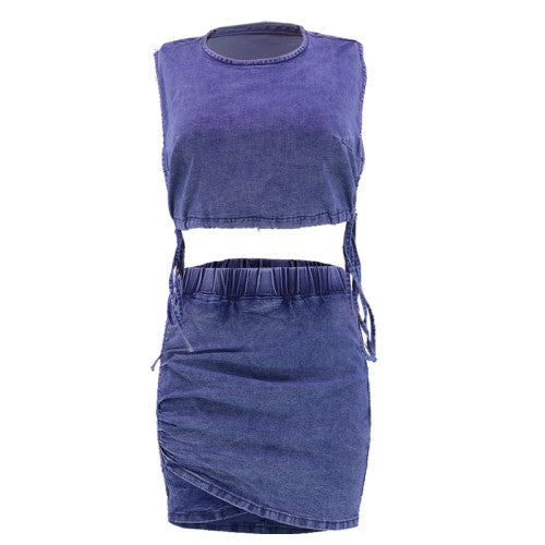 SEXY CARDIGAN DENIM VEST
