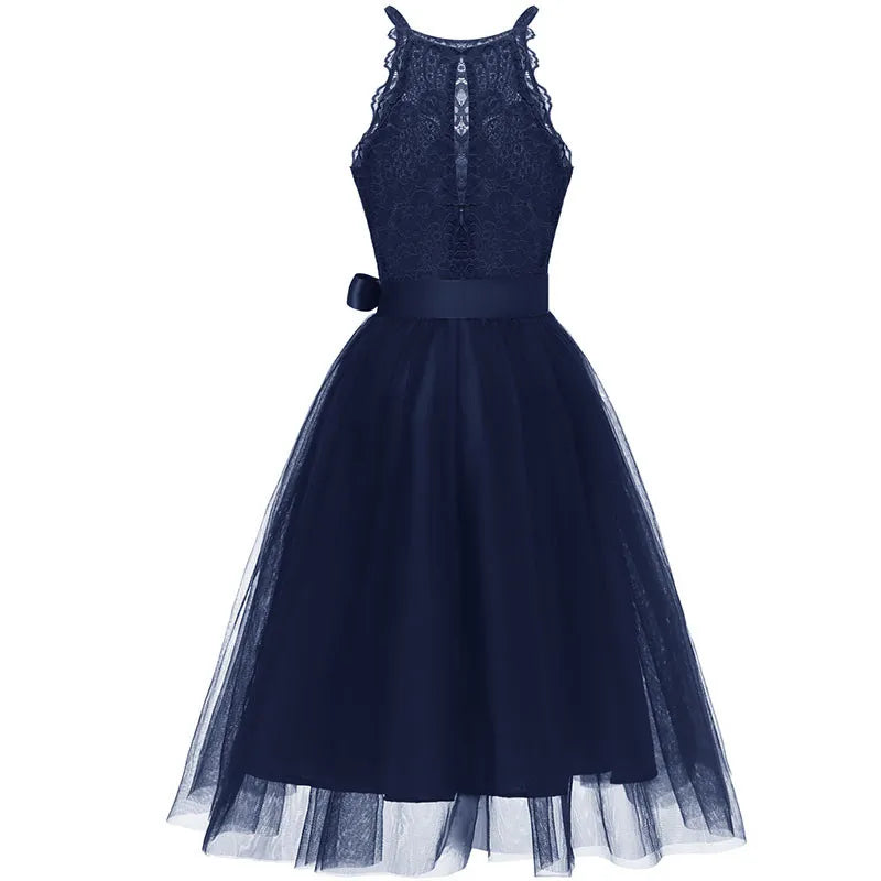 Women's Fashion A-line Lace Sleeveless Cocktail Dress