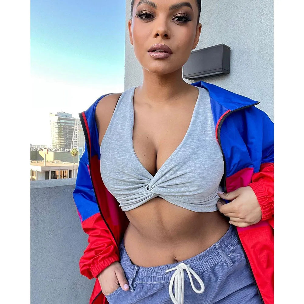 Sexy Casual Solid Vests V Neck Tops