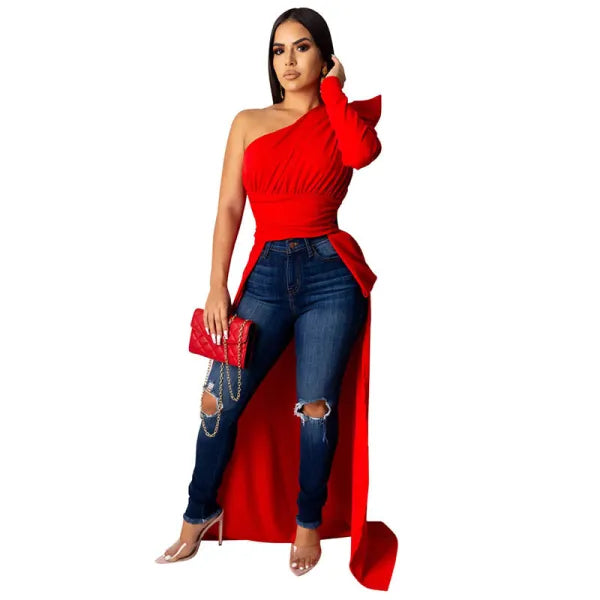 Lets Go Out Irregular Top