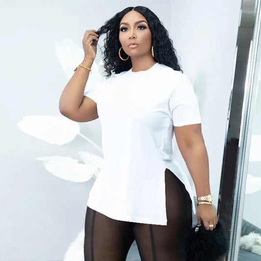 Summer Women's Short Sleeve Plus Size T-Shirt