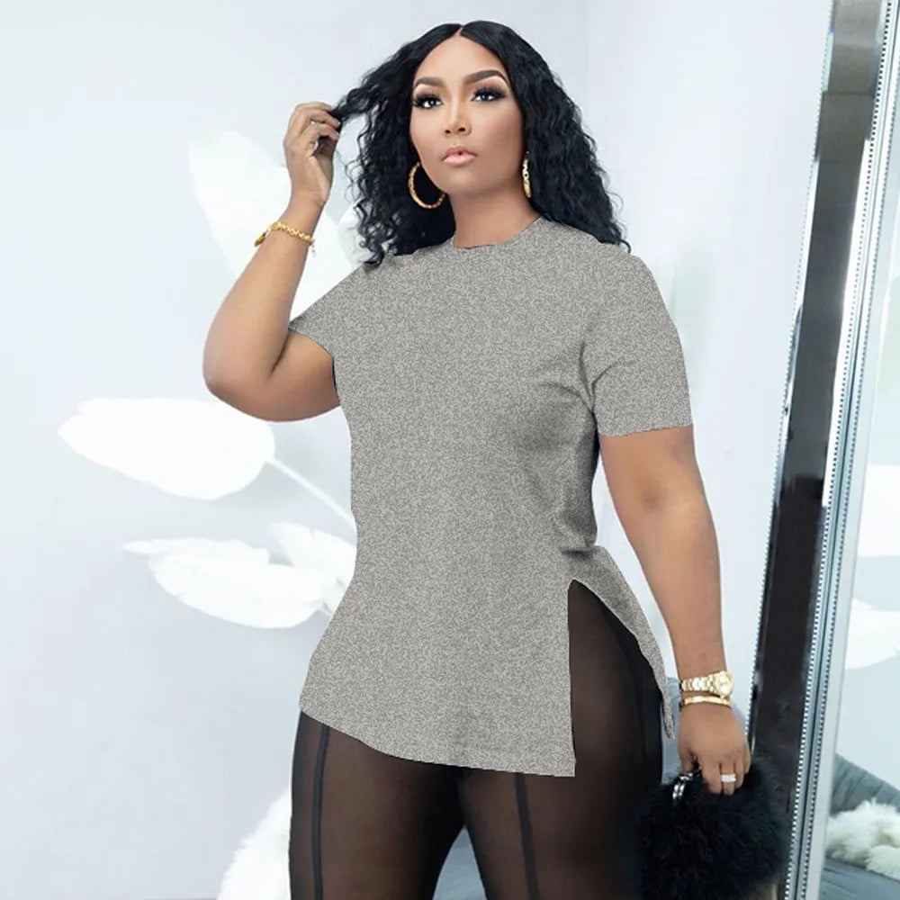 Summer Women's Short Sleeve Plus Size T-Shirt