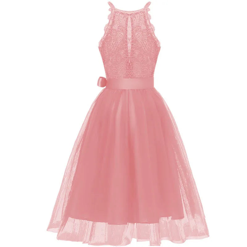 Women's Fashion A-line Lace Sleeveless Cocktail Dress