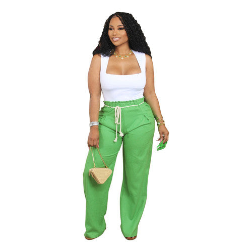 Loose Casual Pant Hip-hop Elastic Drawstring Trousers