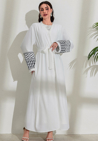 Women Embroidered Tassel Dress Without Headscarf