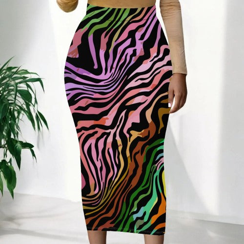 1 Piece Custom Casual Print Long Skirt