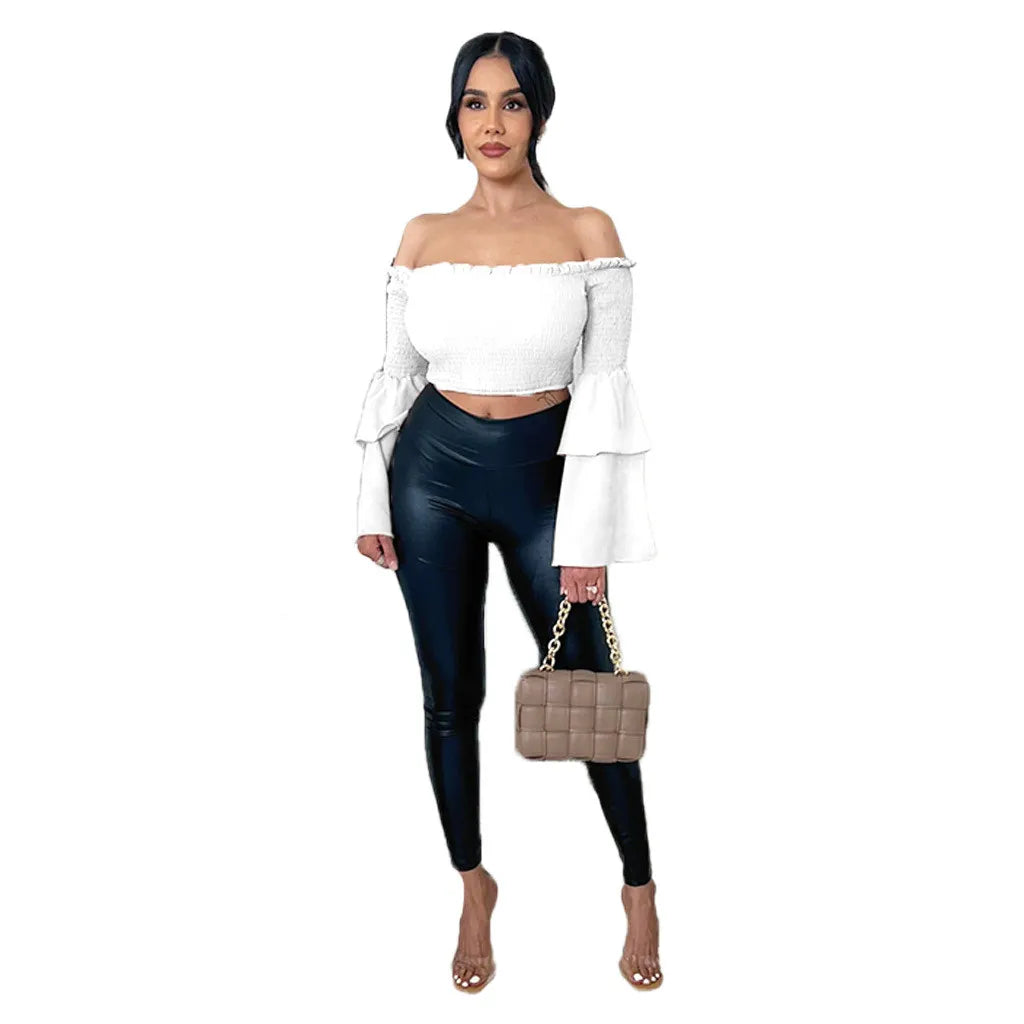 Sexy Fashion Off Shoulder Crop Top