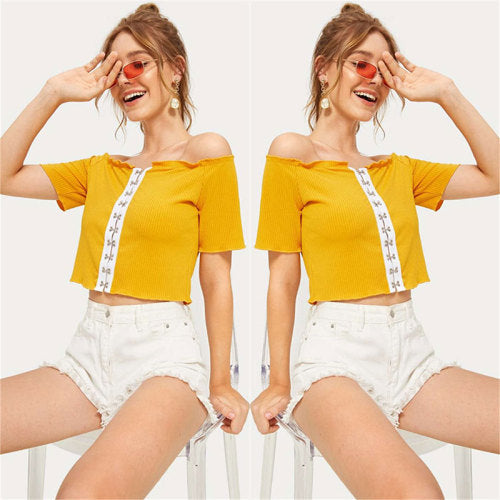 Solid Color Off Shoulder Cardigan Top