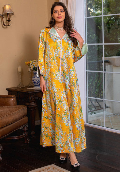 Women's Kaba Colored Diamond Beaded Dress