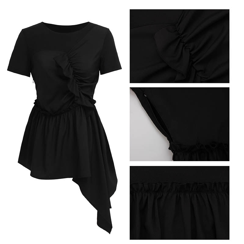 Casual Irregular Wrinkle Blouse